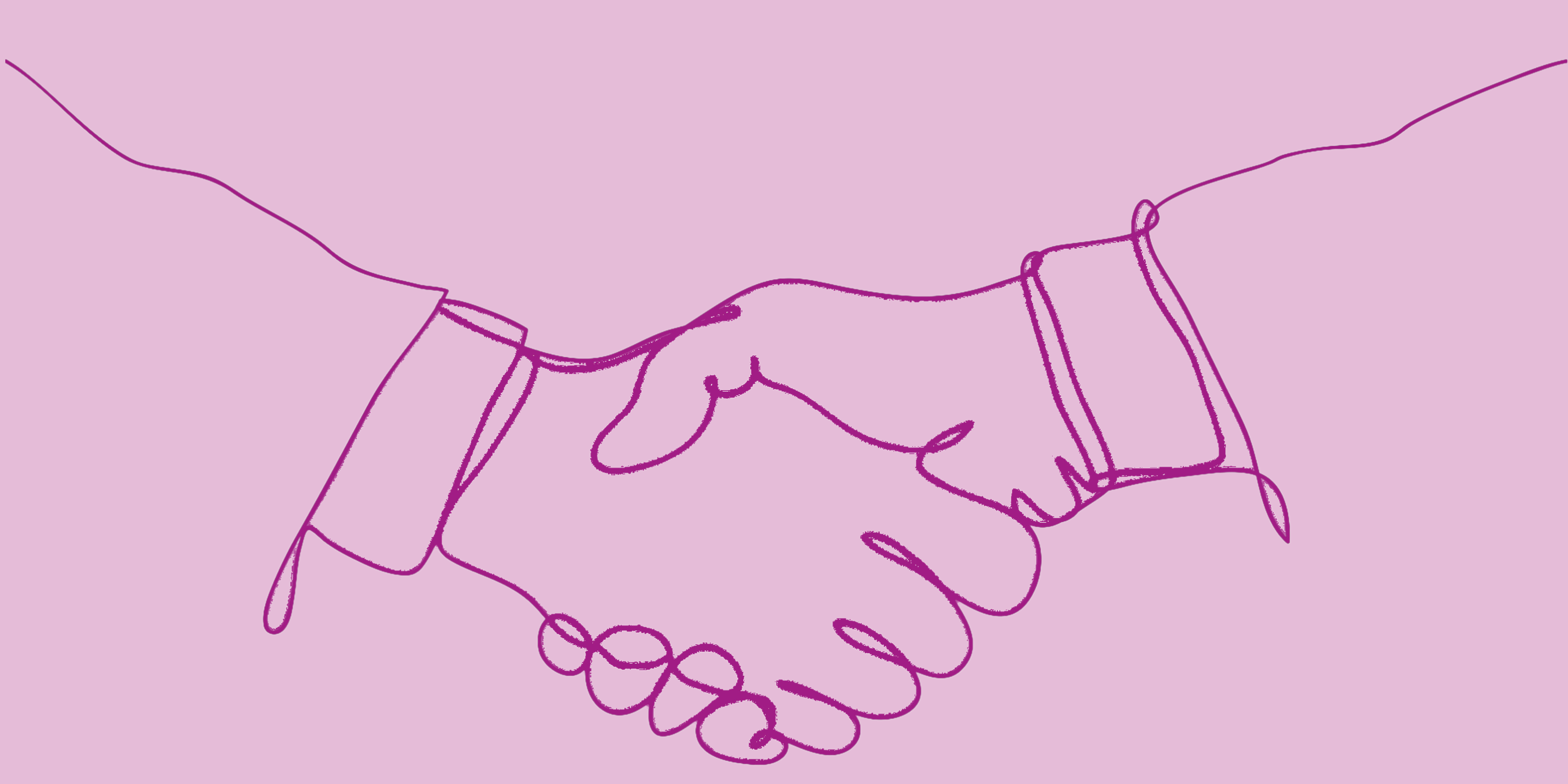 Illustration of two people shaking hands